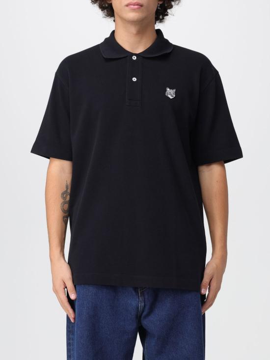 26SS 메종키츠네 폭스 헤드 컴포트 폴로 티셔츠 PM00210KP0001P199 BLACK DOM
