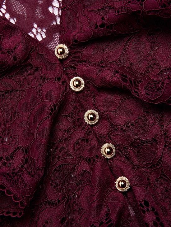 26FW 셀프 포트레이트 긴팔 티셔츠 PF26102TBU BURGUNDY Rosso - SELF PORTRAIT