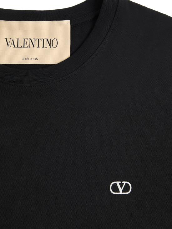 26FW 발렌티노 가라바니 반팔 티셔츠 9V3MG10VBMM 0NO Nero - VALENTINO GARAVANI