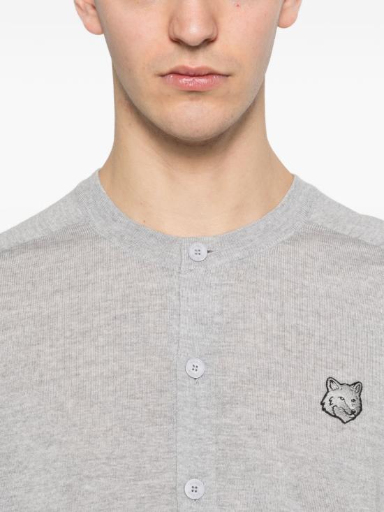 26SS 메종키츠네 가디건 QM00500KT1181H150 GREY MELANGE DOM - MAISON KITSUNE