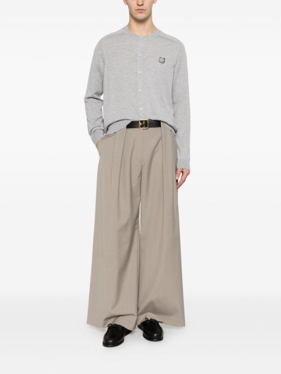 26SS 메종키츠네 가디건 QM00500KT1181H150 GREY MELANGE DOM - MAISON KITSUNE