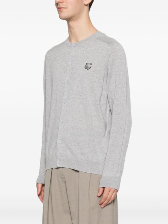 26SS 메종키츠네 가디건 QM00500KT1181H150 GREY MELANGE DOM - MAISON KITSUNE