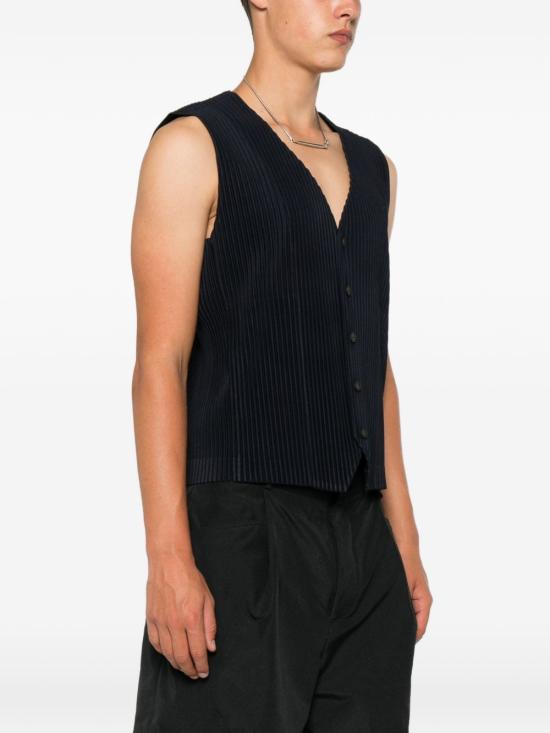 26SS 옴므 플리세 이세이 미야케 니트 베스트 HP67JE511 75 NAVY - HOMME PLISSE' ISSEY MIYAKE