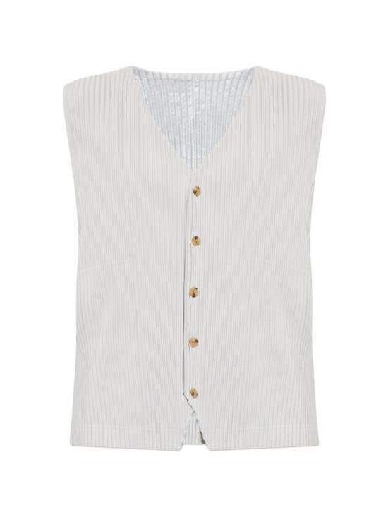 26SS 옴므 플리세 이세이 미야케 니트 베스트 HP67JE511 GREY