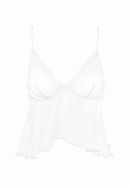  로레트 란제리 캐미솔 폴리 실크  화이트 - LORETTE LINGERIE