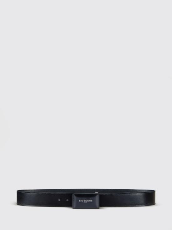 26SS 지방시 가죽 벨트 BK407MK21N 001 BLACK DOM