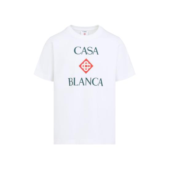 26FW 카사블랑카 반팔 티셔츠 MPF26JTS00120 CASABLANCA STACKED LOGO - CASABLANCA