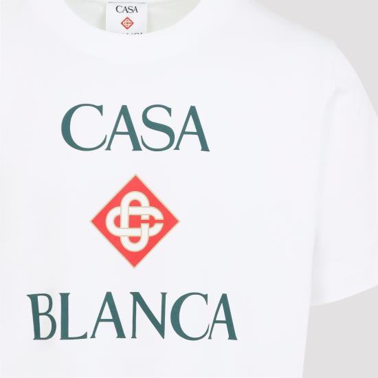 26FW 카사블랑카 반팔 티셔츠 MPF26JTS00120 CASABLANCA STACKED LOGO - CASABLANCA