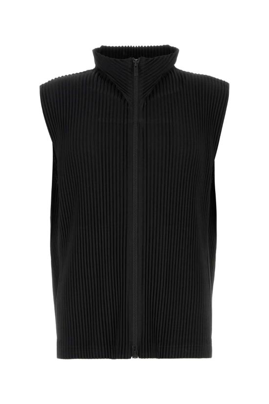 26SS 옴므 플리세 이세이 미야케 민소매 티셔츠 HP66JE043 15 Black