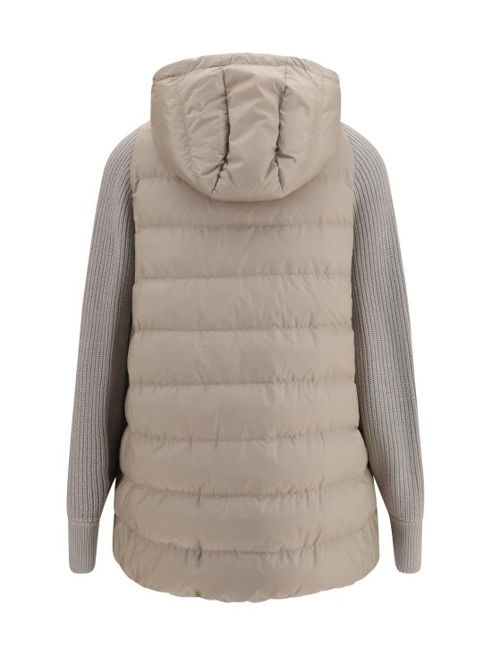 26FW 브루넬로 쿠치넬리 나일론 후드 다운 재킷 MD5987779P C7958 GREY - BRUNELLO CUCINELLI