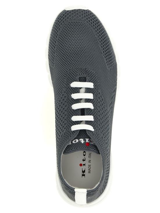 26FW 키톤 니트 핏 러닝 슈즈 USSFITSN008090805Z Gray - KITON
