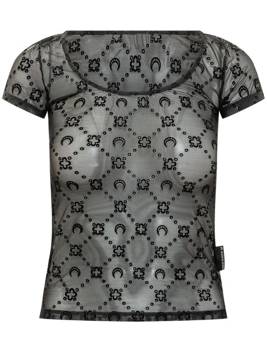 26SS 마린세르 반팔 티셔츠 WTO389ACJER0005 BK99 BLACK