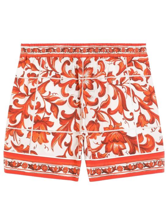 26FW [키즈] 돌체앤가바나 쇼츠/버뮤다 L52Q33 G7P4J IH3TN MAIOLICA 6 ORANGE - DOLCE & GABBANA