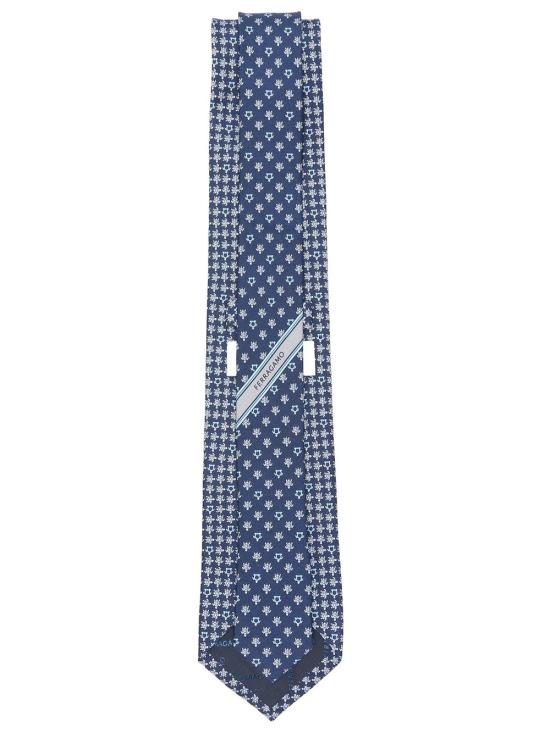 26FW 살바토레 페라가모 넥타이 351456 0794737 BLUE PATTERNED NAVY - SALVATORE FERRAGAMO