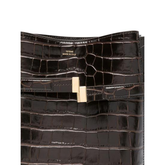 26FW 토템 벨티드 크로커 엠보스드 버킷백 244 WAL0048 LE0076 034 DABRO BROWN - TOTEME