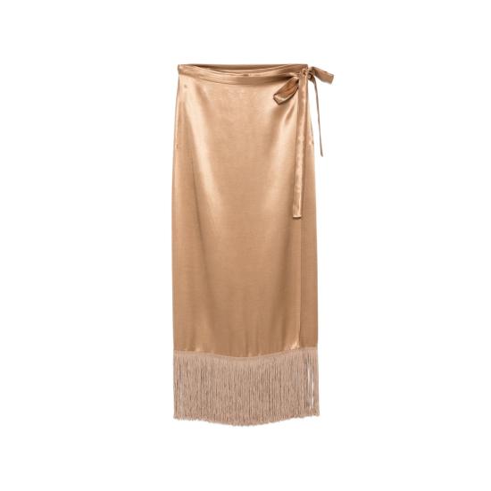 26SS 더 니나 스튜디오 미디 스커트 MAYA PAREO BEIGE NEUTRALS