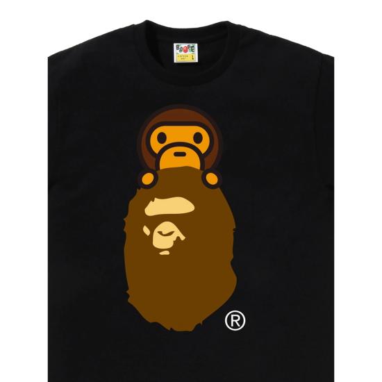 26SS 베이프 마일로 온 에이프 헤드 티셔츠 002TEM301002M BLACK - BAPE