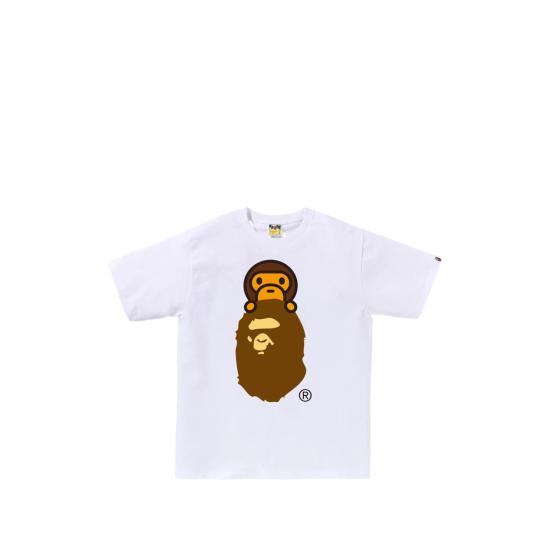 26SS 베이프 마일로 온 에이프 헤드 티셔츠 002TEM301002M WHITE