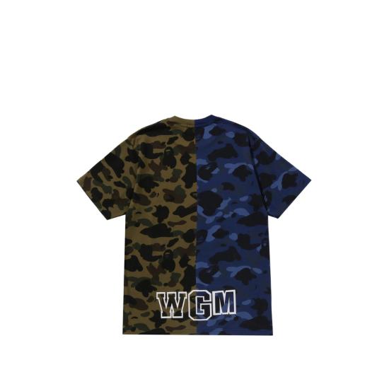 26SS 베이프 반팔 티셔츠 001CSM301009M NAVY GREEN BLUE - BAPE