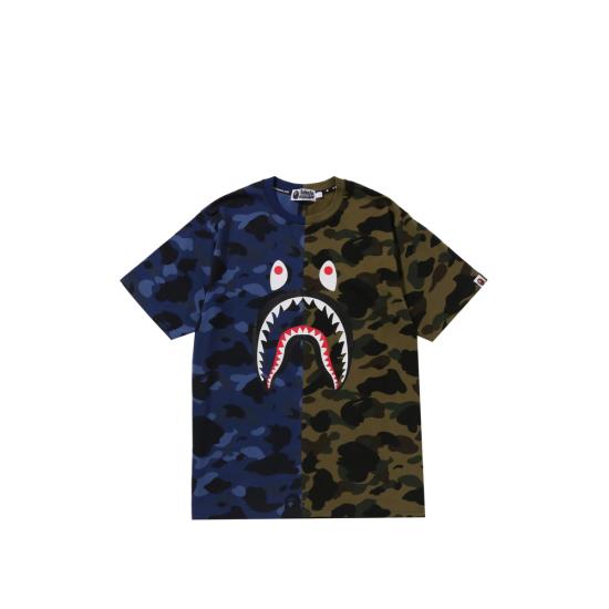 26SS 베이프 반팔 티셔츠 001CSM301009M NAVY GREEN BLUE