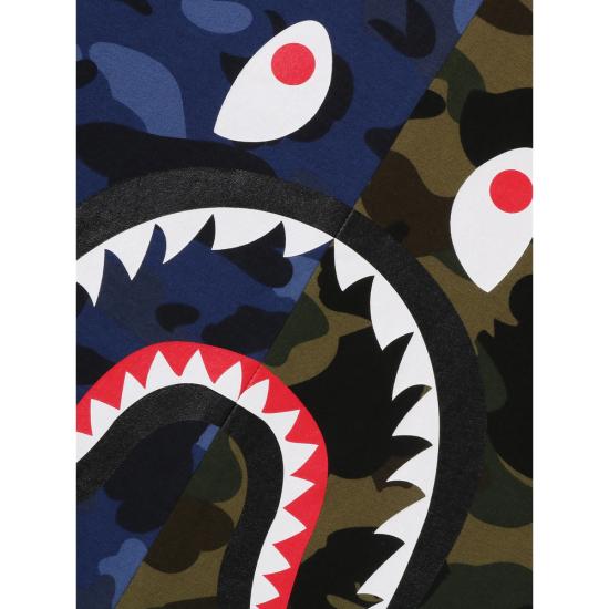 26SS 베이프 반팔 티셔츠 001CSM301009M NAVY GREEN BLUE - BAPE