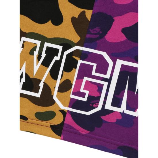 26SS 베이프 반팔 티셔츠 001CSM301009M PURPL YELLOW PURPLE - BAPE