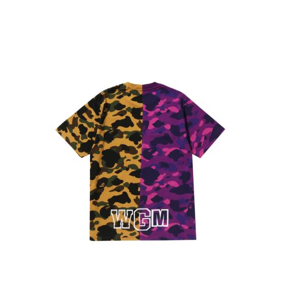 26SS 베이프 반팔 티셔츠 001CSM301009M PURPL YELLOW PURPLE - BAPE