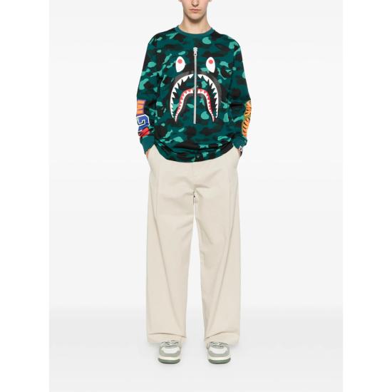 26SS 베이프 스웨터 001LTM301006M GREEN GREEN BLACK - BAPE