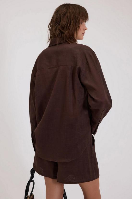 26SS 에르마노 블라우스 D48EK029E37MF190 Brown - ERMANNO