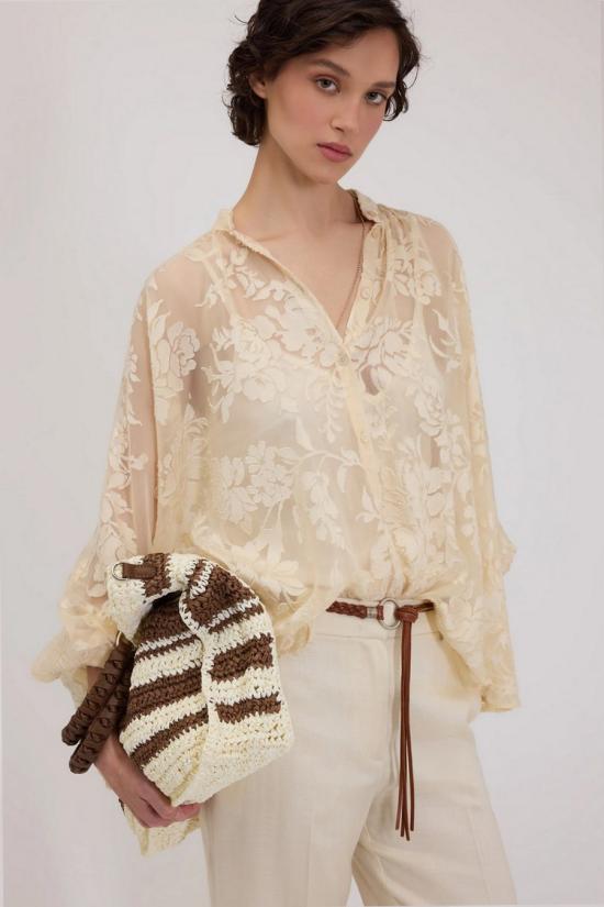 26SS 에르마노 블라우스 D48EK019CSE60MFB31 Vanilla - ERMANNO