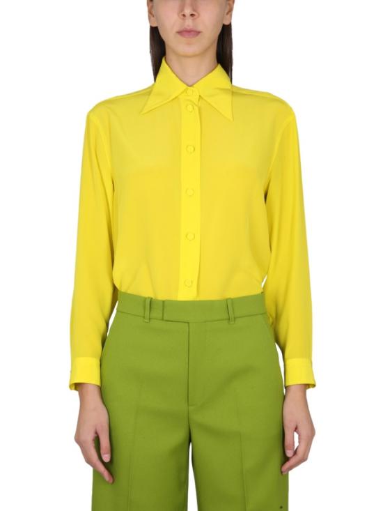  구찌 실크 셔츠 731203 ZAAOG7278 Yellow