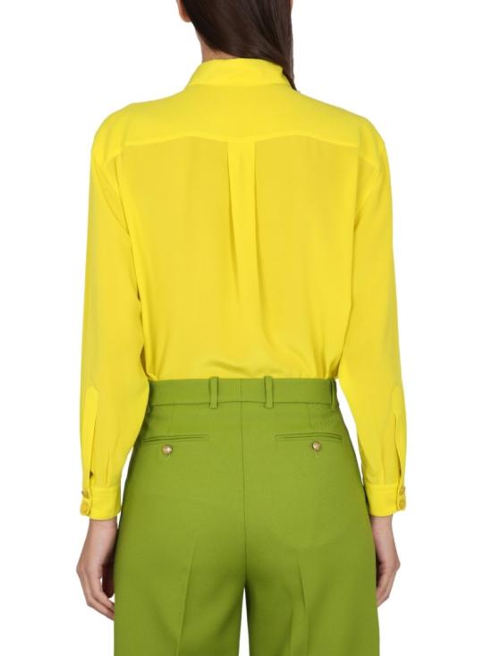  구찌 실크 셔츠 731203 ZAAOG7278 Yellow - GUCCI