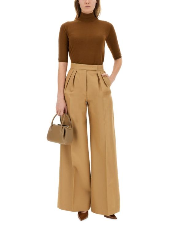  막스마라 코르테 코튼 트라우저 2411131123600 730004 Brown - MAX MARA