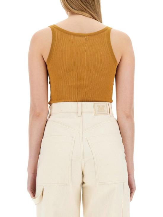  막스마라 바리스타 실크 리브 탱크탑 2411361043600 151006 Brown - MAX MARA