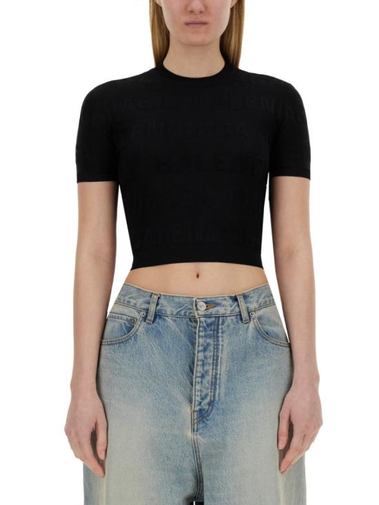  발렌시아가 반팔 티셔츠 788572 T52121000 Black