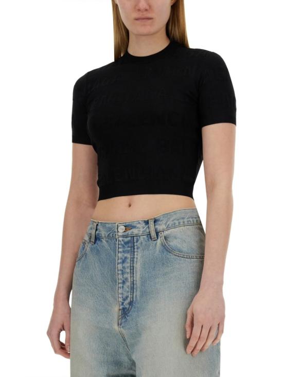 발렌시아가 반팔 티셔츠 788572 T52121000 Black - BALENCIAGA