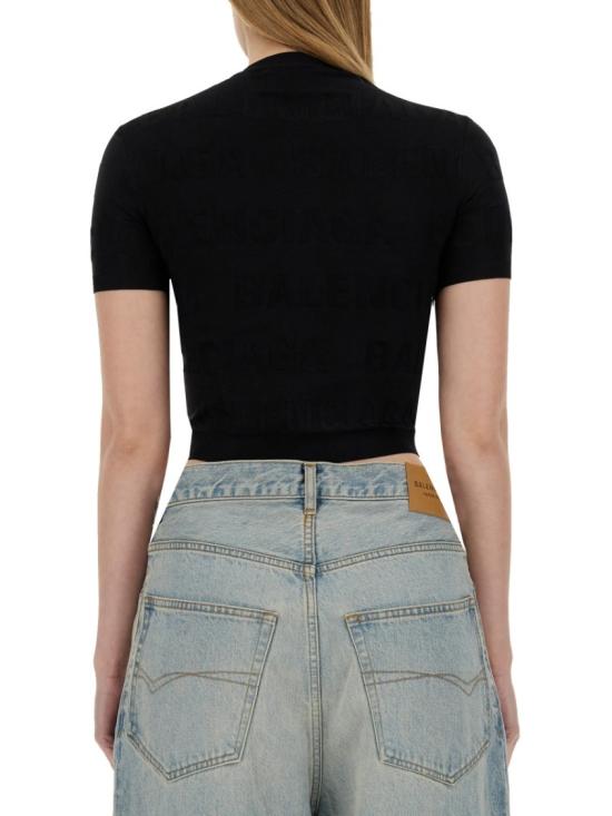  발렌시아가 반팔 티셔츠 788572 T52121000 Black - BALENCIAGA