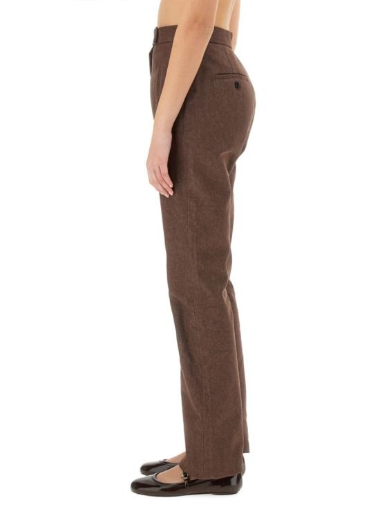 25SS 막스마라 스트레이트 팬츠 2511131013600 742002 Brown - MAX MARA