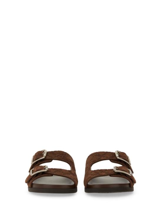  구찌 GG 스웨이드 슬라이드 샌들 816380 AADUO2256 Brown - GUCCI