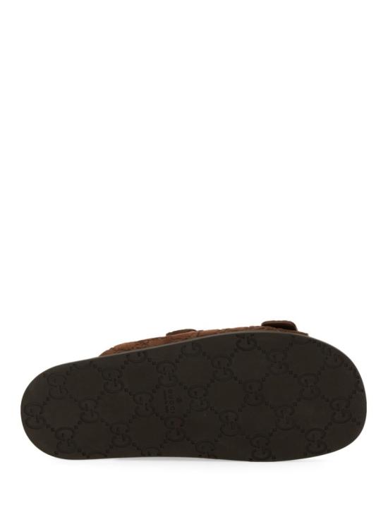  구찌 GG 스웨이드 슬라이드 샌들 816380 AADUO2256 Brown - GUCCI