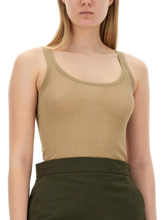  막스마라 바리스타 실크 리브 탱크탑 2411361043600 151012 Brown - MAX MARA
