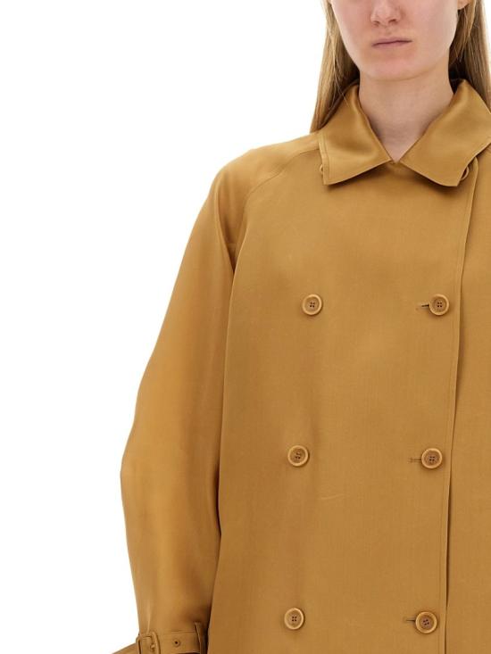  막스마라 사코 실크 더블 코트 2411121173600 228004 Brown - MAX MARA