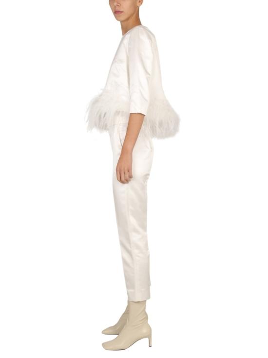 막스마라 스트레이트 팬츠 GEISHA 328001 White - MAX MARA