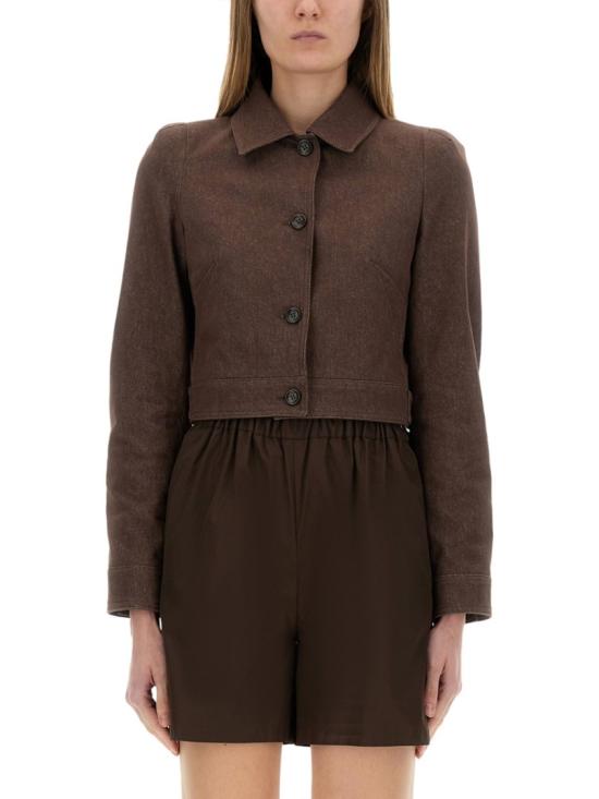 25SS 막스마라 carpa 크롭 자켓 2511041013600 742002 Brown