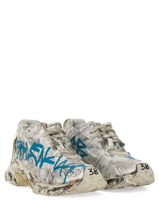  발렌시아가 러너 그래피티 스니커즈 772767 W3RBQ9040 White - BALENCIAGA