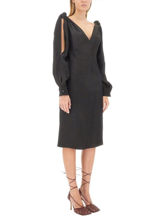  보테가베네타 미디 원피스 750275 V35B01000 Black - BOTTEGA VENETA