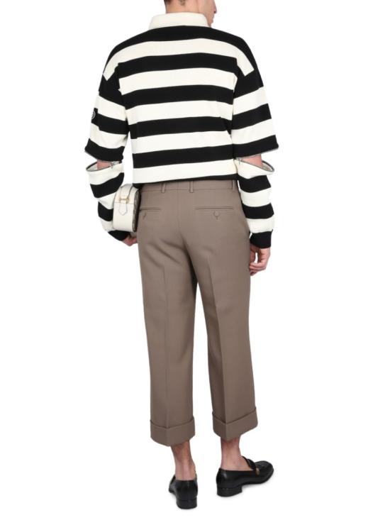  구찌 울 개버딘 트라우저 723677 ZAHE02144 Brown - GUCCI