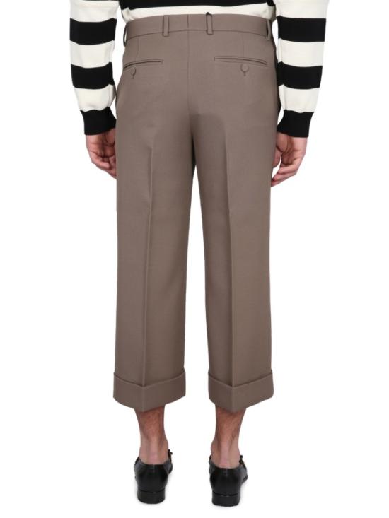  구찌 울 개버딘 트라우저 723677 ZAHE02144 Brown - GUCCI