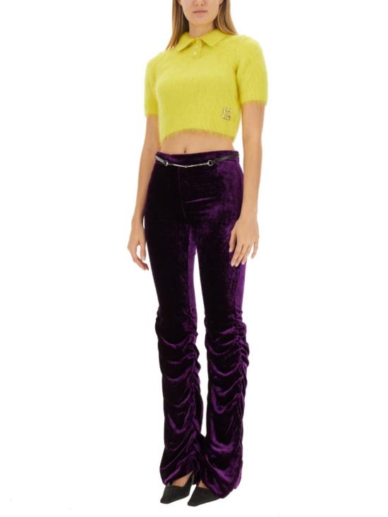  구찌 벨티드 러치드 팬츠 761072 Z8BMQ5976 Purple - GUCCI