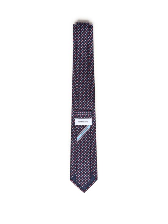 26SS 살바토레 페라가모 넥타이 351310 788867001 Dark blue Red LIGHT BLUE - SALVATORE FERRAGAMO